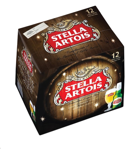 Stella ArtoisÂ® has released special edition packaging for the 12-bottle box, which captures the essence of Christmas.